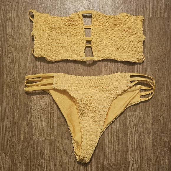 Zaful Other - Zaful Vibrant Yellow Bikini Set